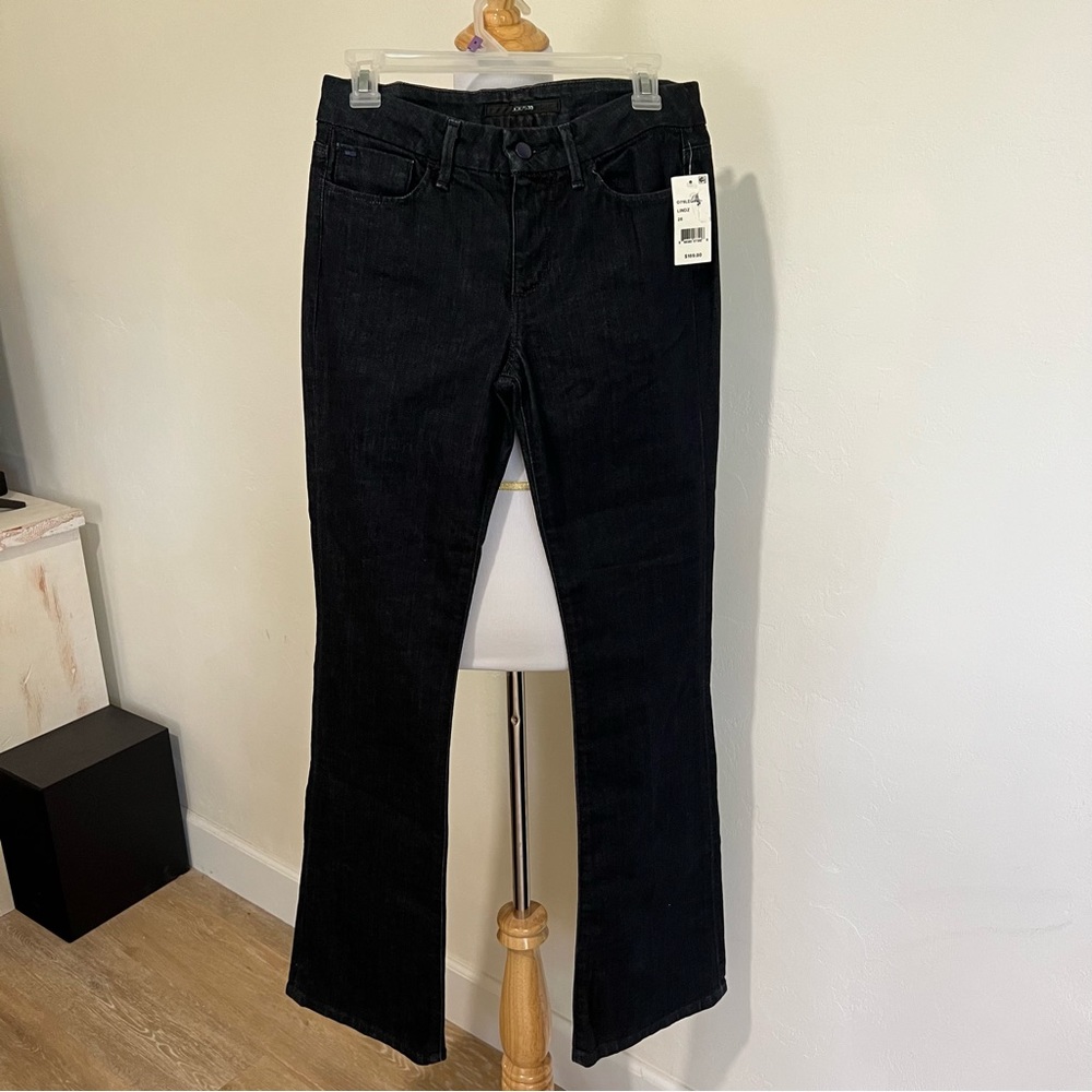 Joe’s Jeans dark blue denim slightly flared jeans